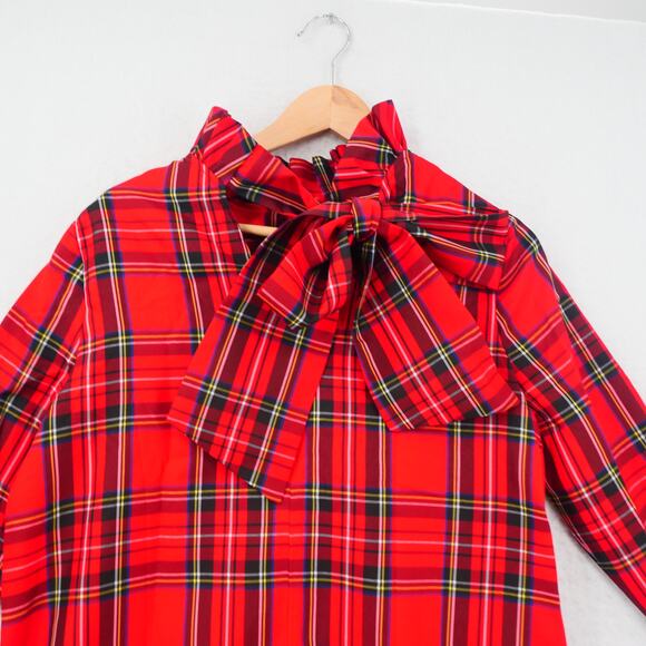NEW Tuckernuck  Royal Stewart Tartan Daphne Red Dress Holiday Women's Medium - Picture 7 of 11